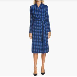 Boss Ettay Abstract Belted Long Sleeve Dress